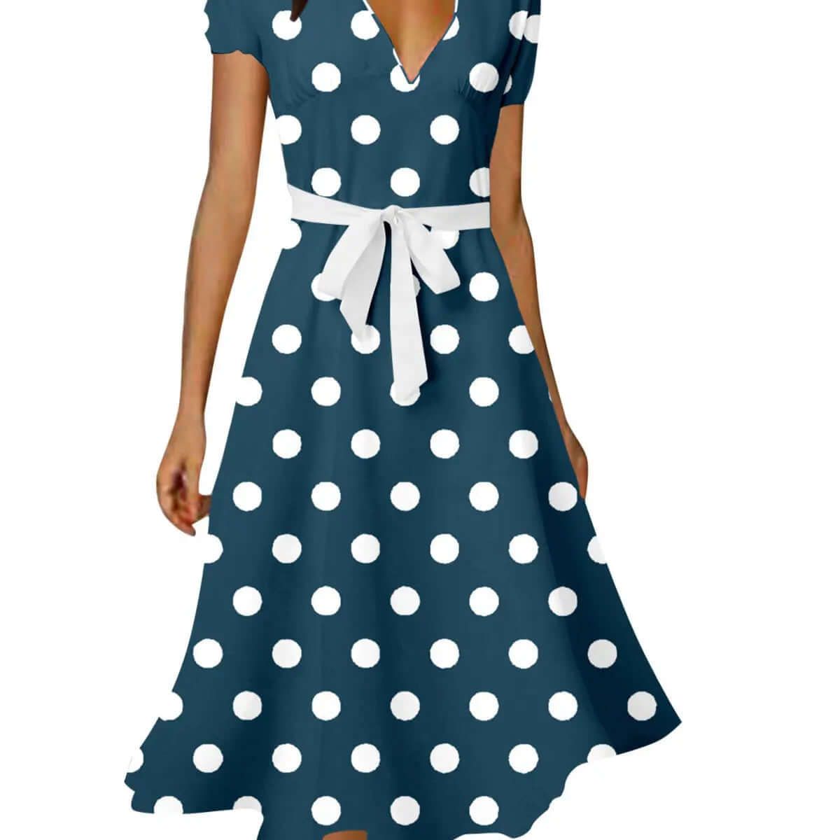 Fashionista V-neck Dress – Slim-fit Floral Design | Phonax Services