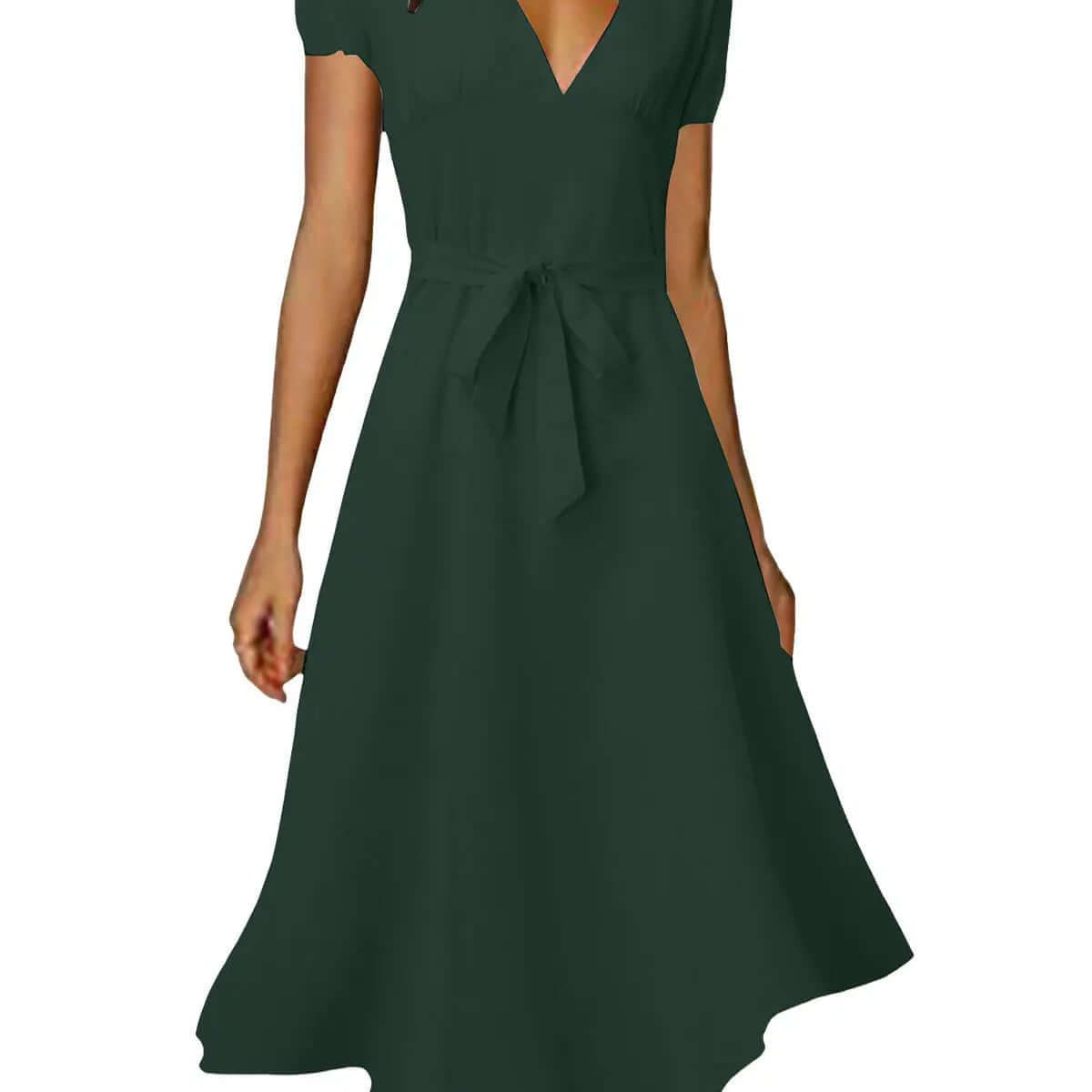 Fashionista V-neck Dress – Slim-fit Floral Design | Phonax Services