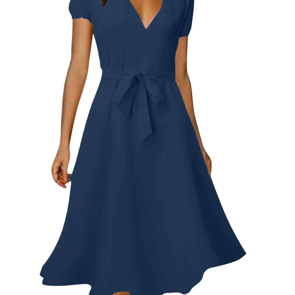 Fashionista V-neck Dress – Slim-fit Floral Design | Phonax Services