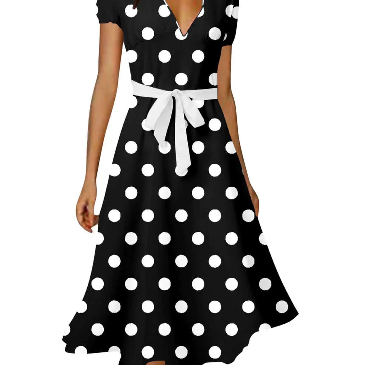 Fashionista V-neck Dress – Slim-fit Floral Design | Phonax Services
