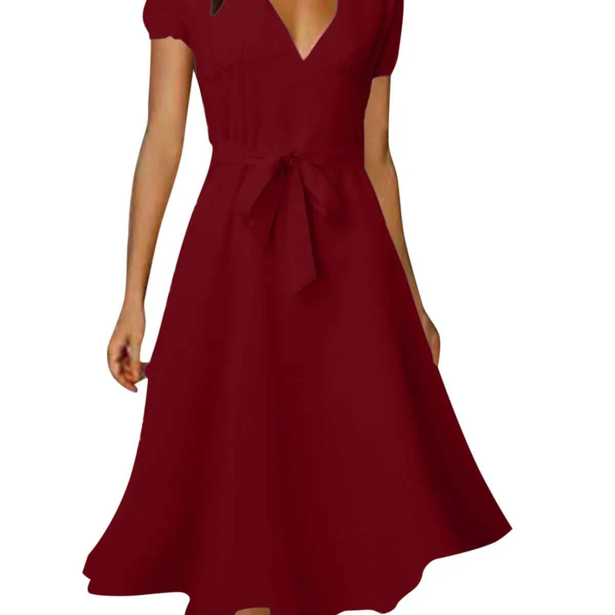 Fashionista V-neck Dress – Slim-fit Floral Design | Phonax Services