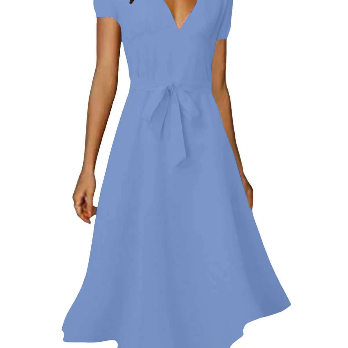 Fashionista V-neck Dress – Slim-fit Floral Design | Phonax Services