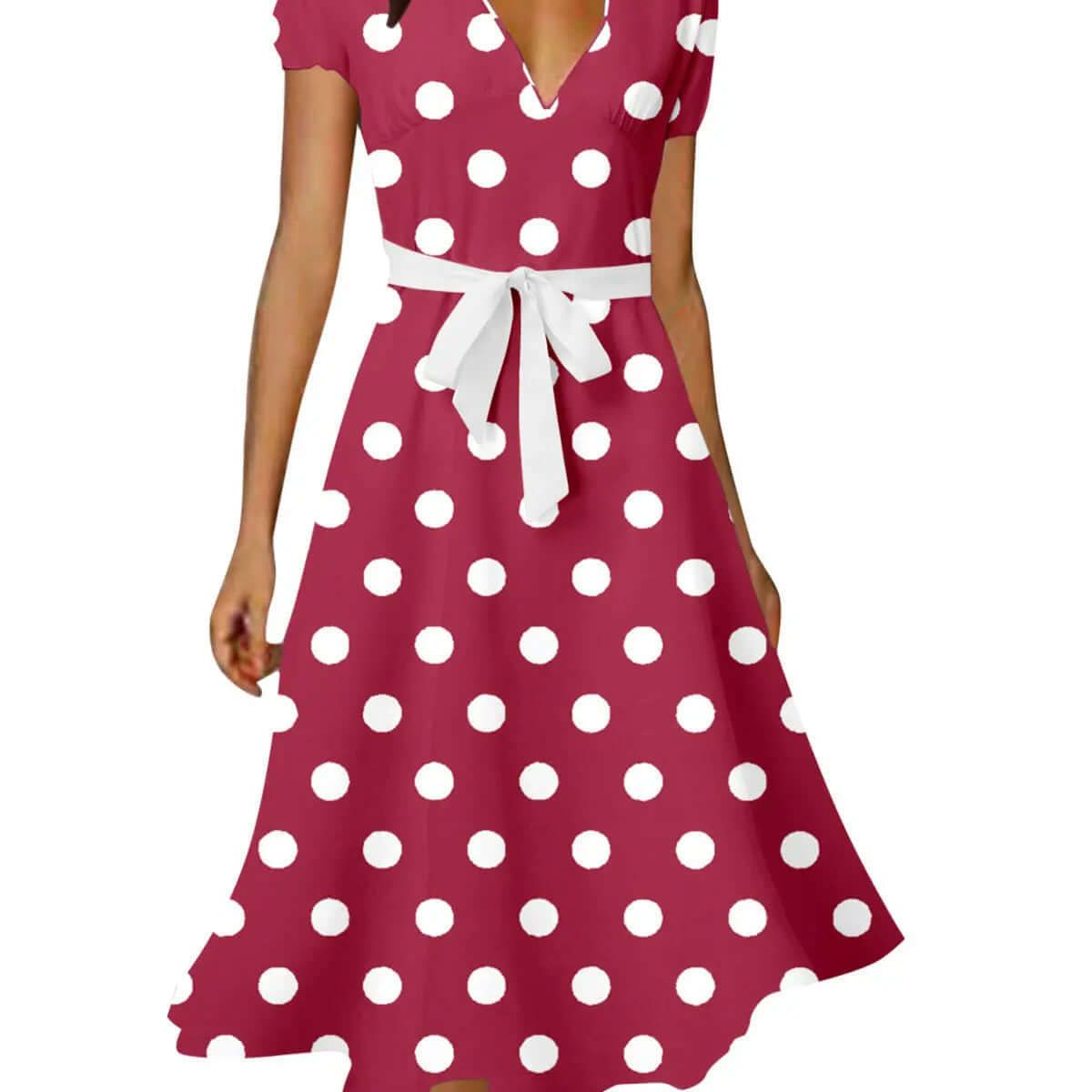 Fashionista V-neck Dress – Slim-fit Floral Design | Phonax Services