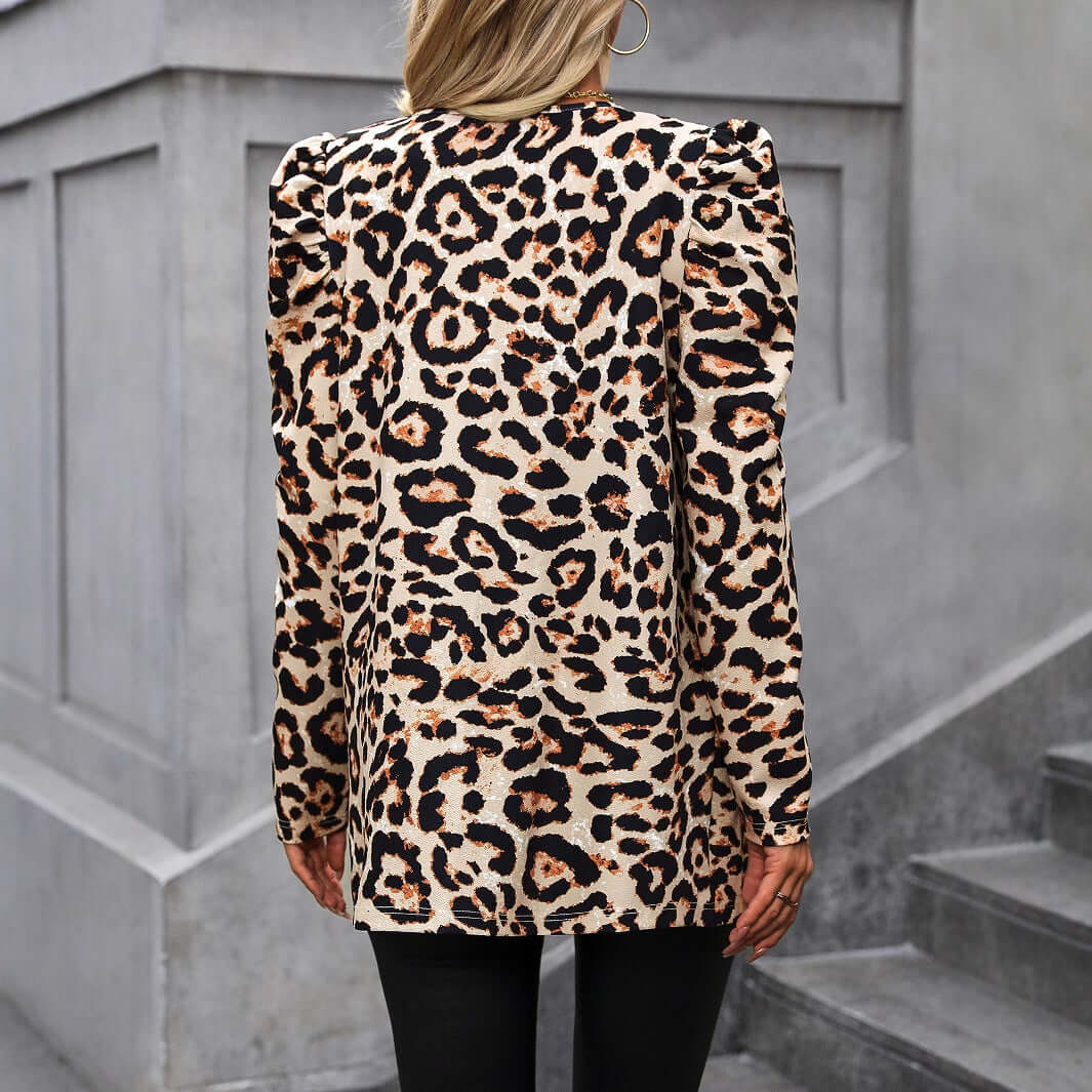 ChicWear Leopard Print Cardigan Jacket – Elegant Fashion Statement | Phonax Services