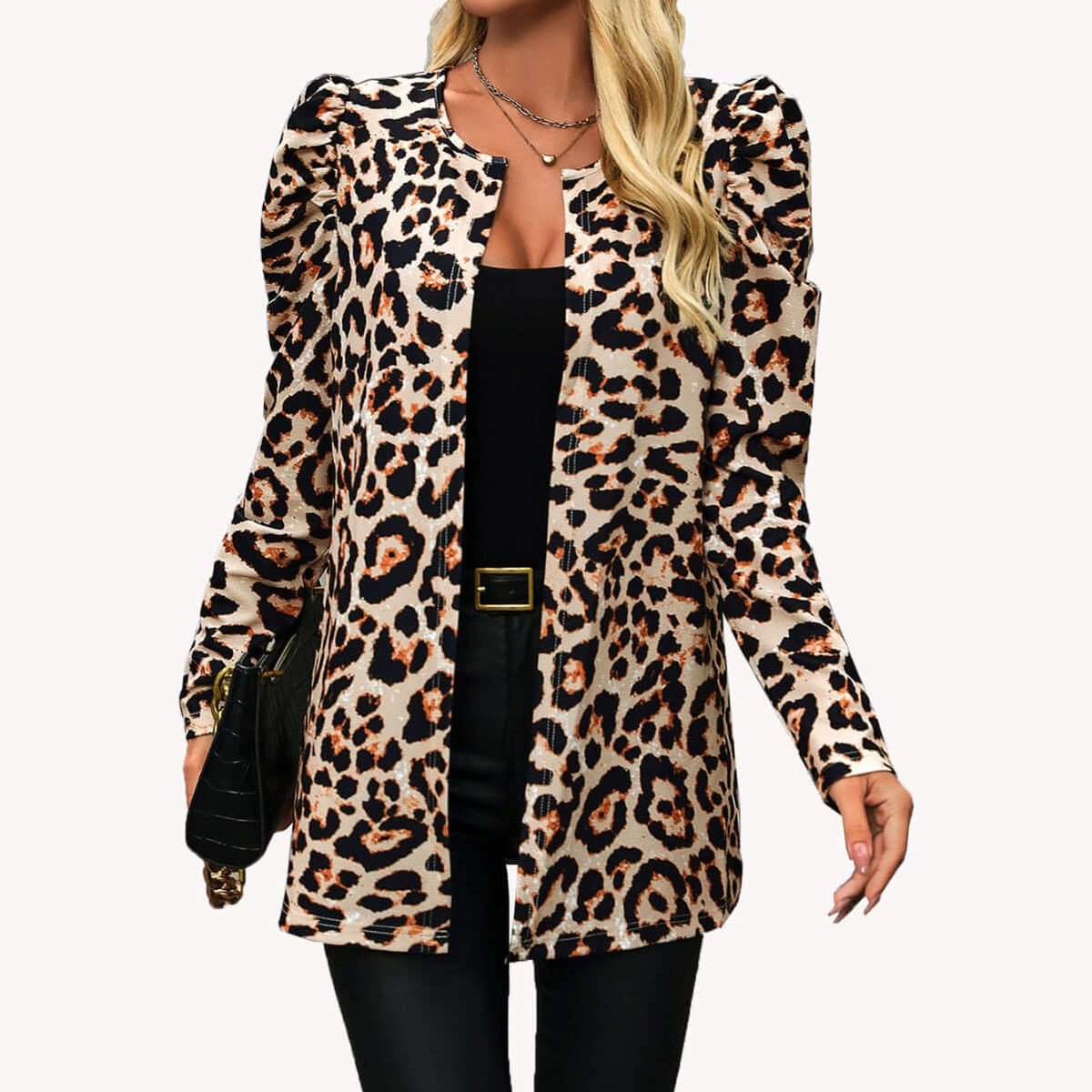 ChicWear Leopard Print Cardigan Jacket – Elegant Fashion Statement | Phonax Services