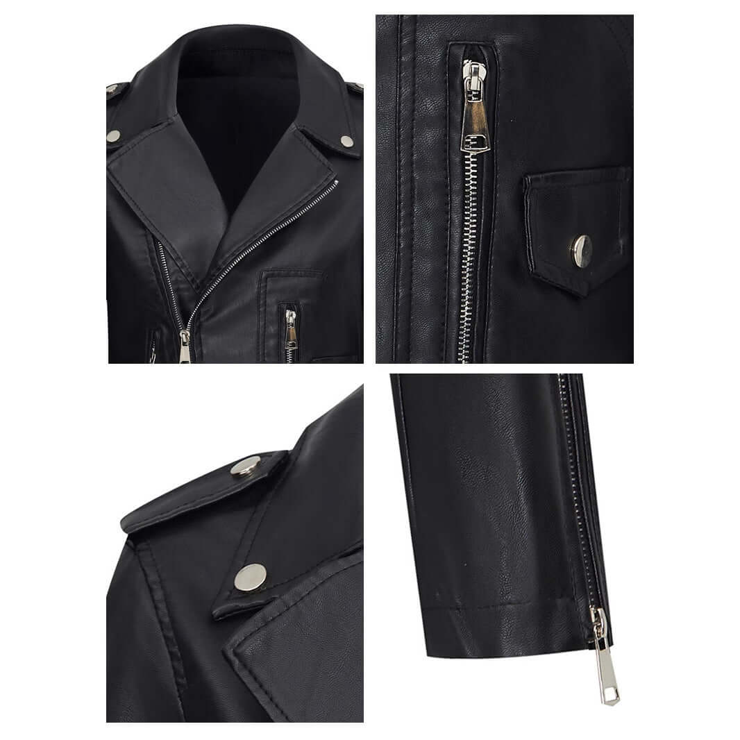 Urban Chic Women's Leather Short Coat – Stylish and Versatile Design | Phonax Services