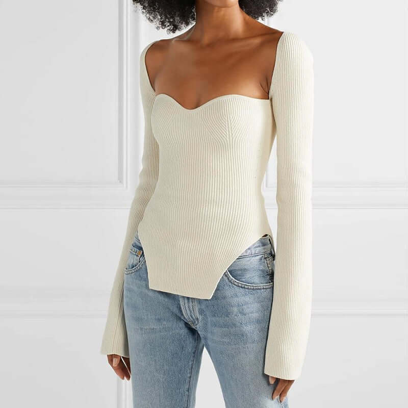 YourBrand Women's Off-Neck Pullover Long Sleeve Sweater – Stylish Versatile Design | Phonax Services