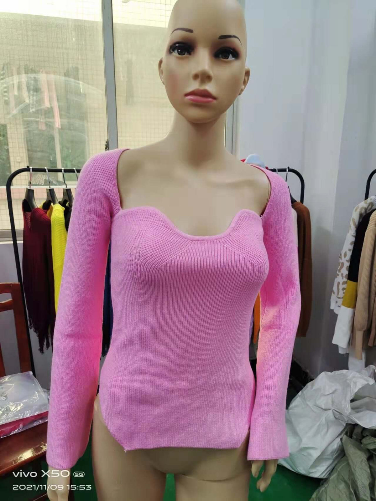 YourBrand Women's Off-Neck Pullover Long Sleeve Sweater – Stylish Versatile Design | Phonax Services