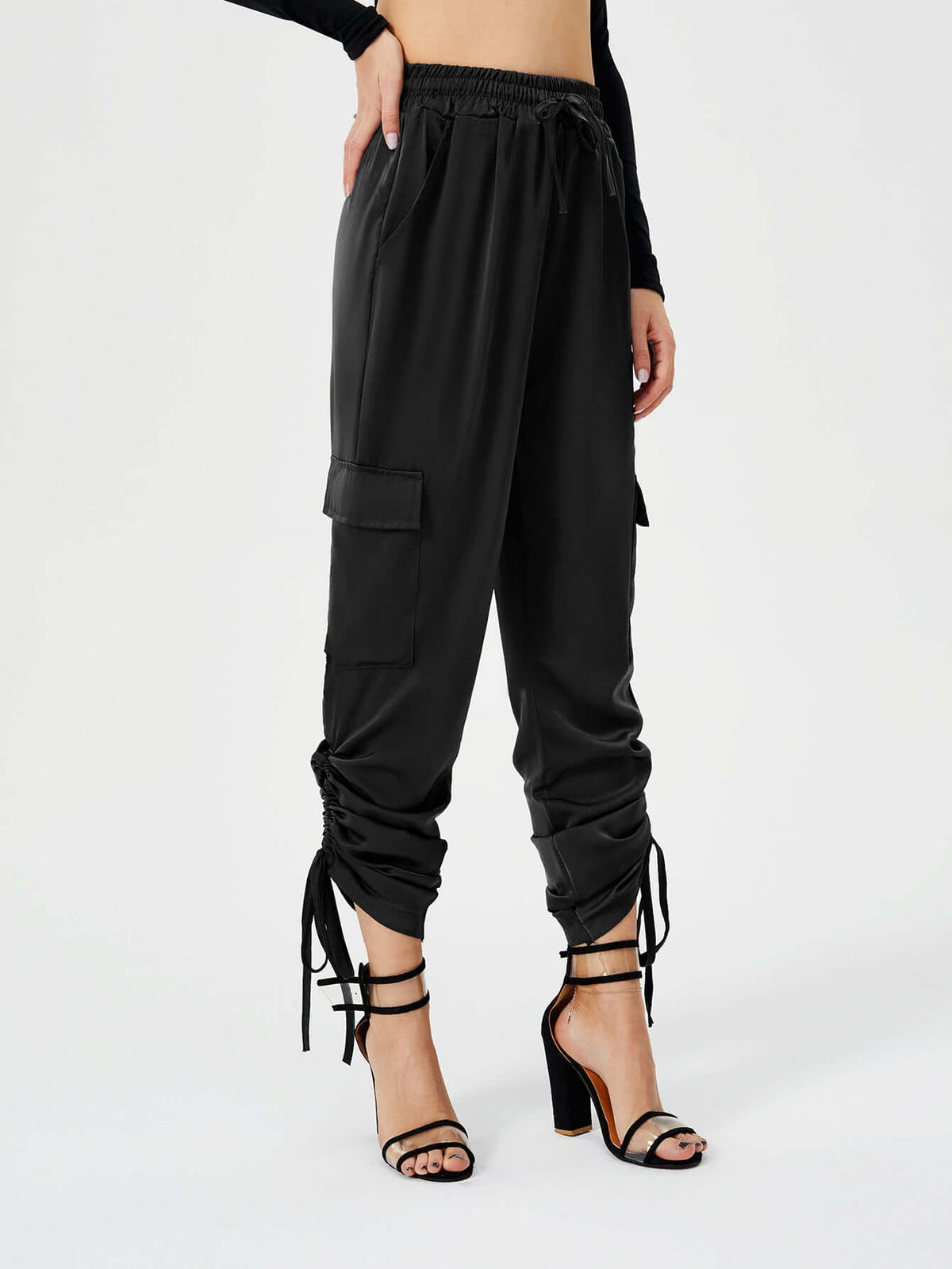Satin Luxe Women's Jogger Pants – Silky Soft Comfort and Style | Phonax Services