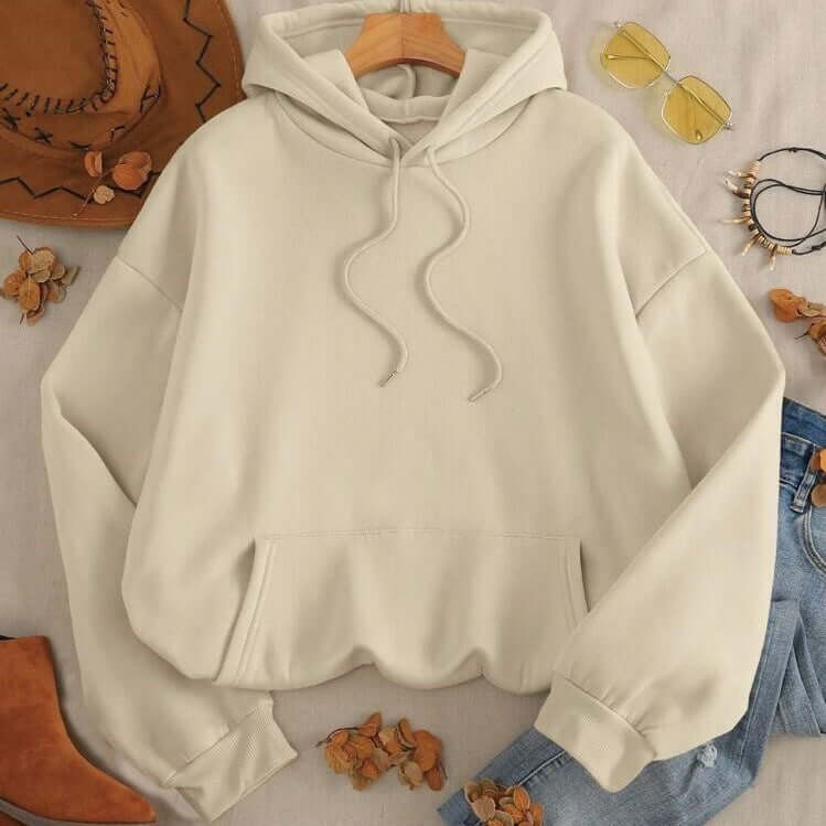 Women’s Shark Slogan Hoodie – Casual Long Sleeve Pullover Sweatshirt | Khaki Graphic Top | Phonax Services