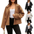 YourBrand Women's Short Long Sleeve Button Coat – Slim Fit Stylish Design | Phonax Services