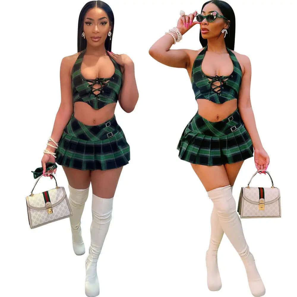 YourBrand Women's Two-Piece Set – Stylish Sleeveless Design for Parties and Vacations | Phonax Services