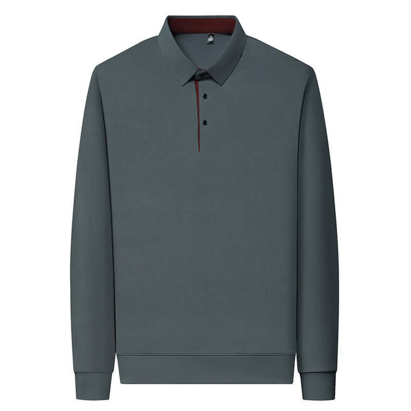Men’s Long Sleeve Casual Polo Shirt – Straight Fit Pullover with Collar (M–4XL, Multiple Colors) | Phonax Services