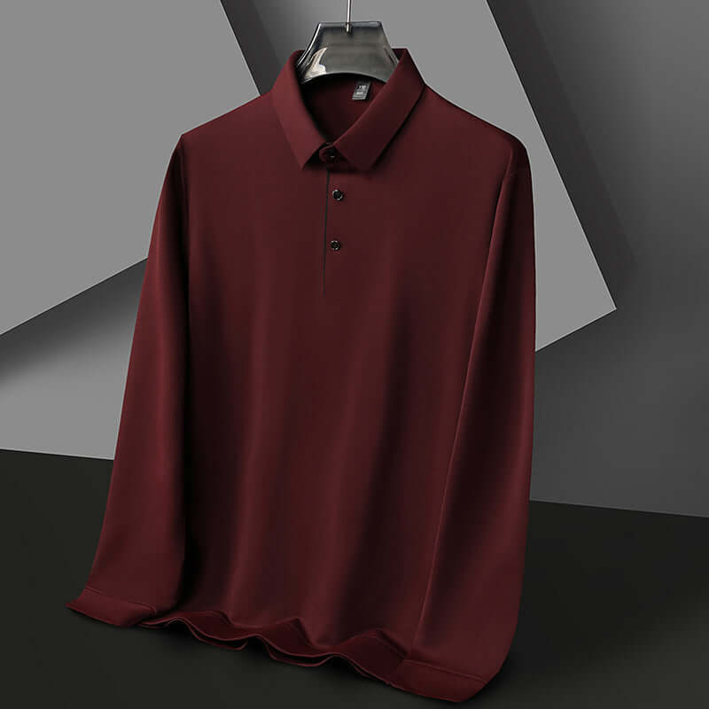 Men’s Long Sleeve Casual Polo Shirt – Straight Fit Pullover with Collar (M–4XL, Multiple Colors) | Phonax Services