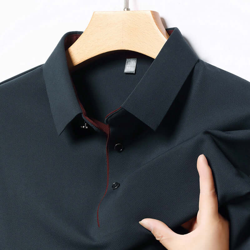 Men’s Long Sleeve Casual Polo Shirt – Straight Fit Pullover with Collar (M–4XL, Multiple Colors) | Phonax Services