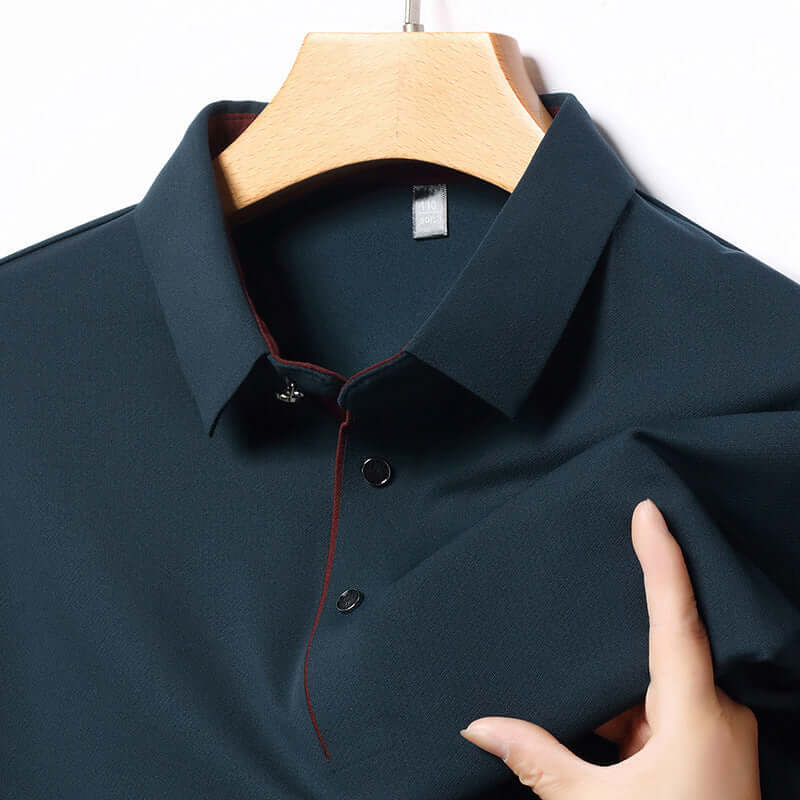 Men’s Long Sleeve Casual Polo Shirt – Straight Fit Pullover with Collar (M–4XL, Multiple Colors) | Phonax Services